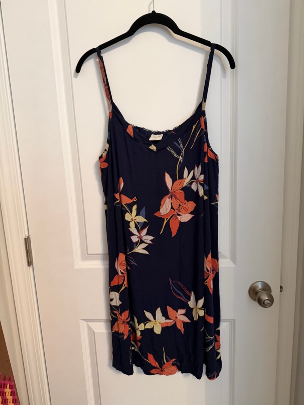 Soma Navy Cool Nights with Orange & Cream Blooms